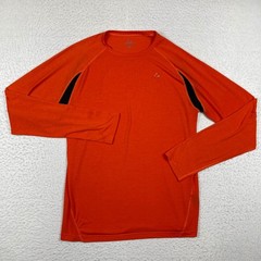 Paradox Shirt Mens Medium Orange Long Sleeve Merino Wool Blend Base Layer