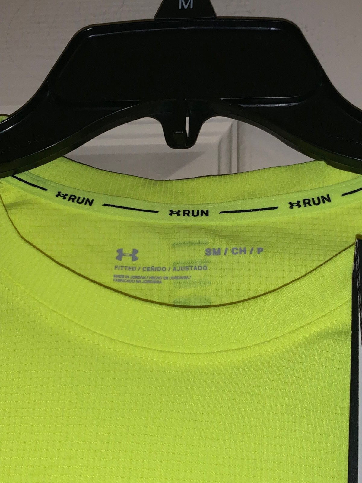 NWT Under Armour CoolSwitch Run Men's Small High Visibility Yellow S/S T-shirt gallery