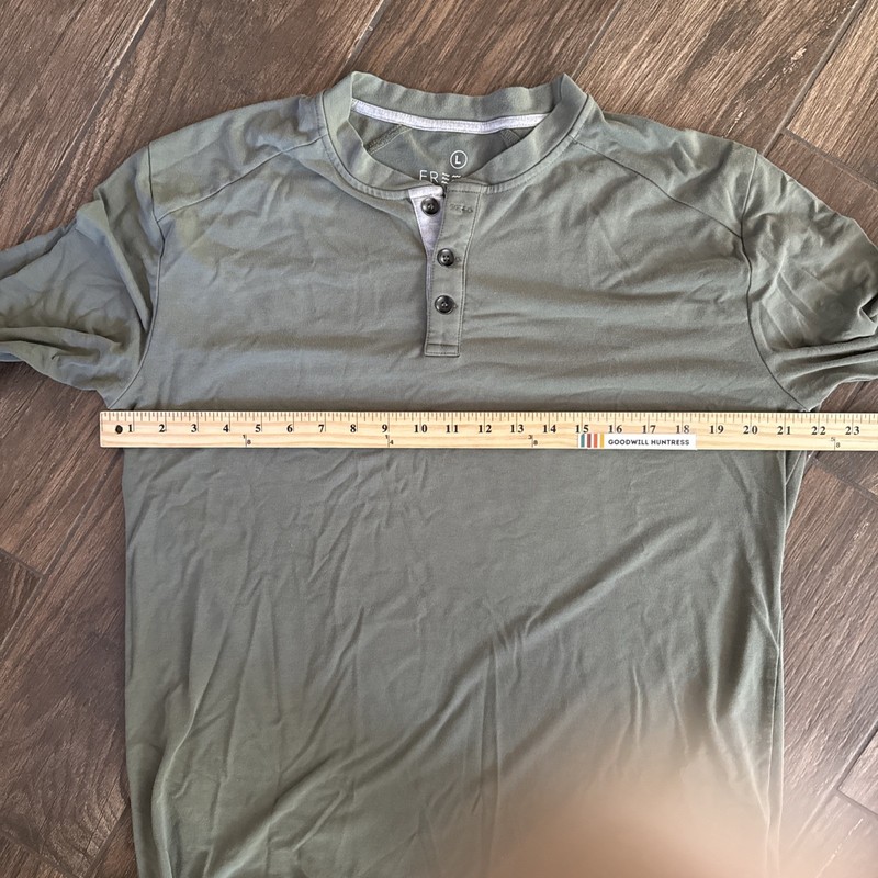 Free Fly Bamboo Henley Shirt Men Large Green Long Sleeve Outdoor Fishing gallery