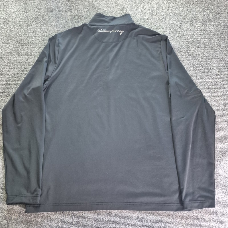 William Murray Pullover Mens Large Black Quarter Zip Golf Athletic Lightweight gallery