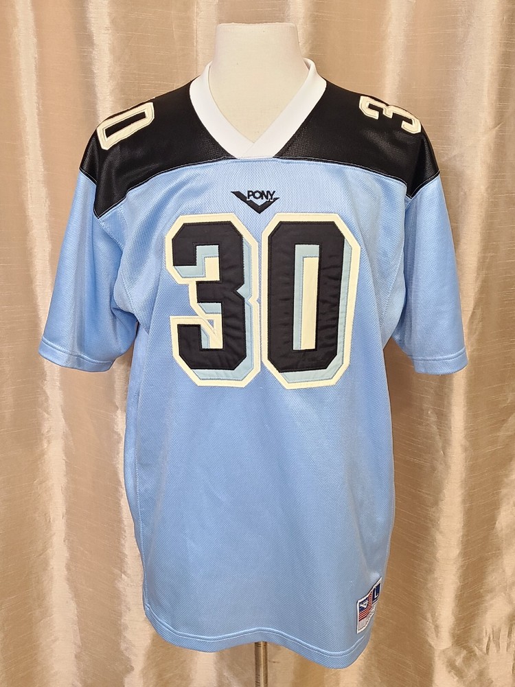 Vintage Pony Sports Apparel Stitched Team PONY #30 Light Blue Jersey Mens Large