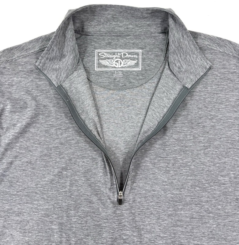 Straight Down Mens 1/4 Zip Pullover Dallas Athletic Club Size Large Golf Gray gallery