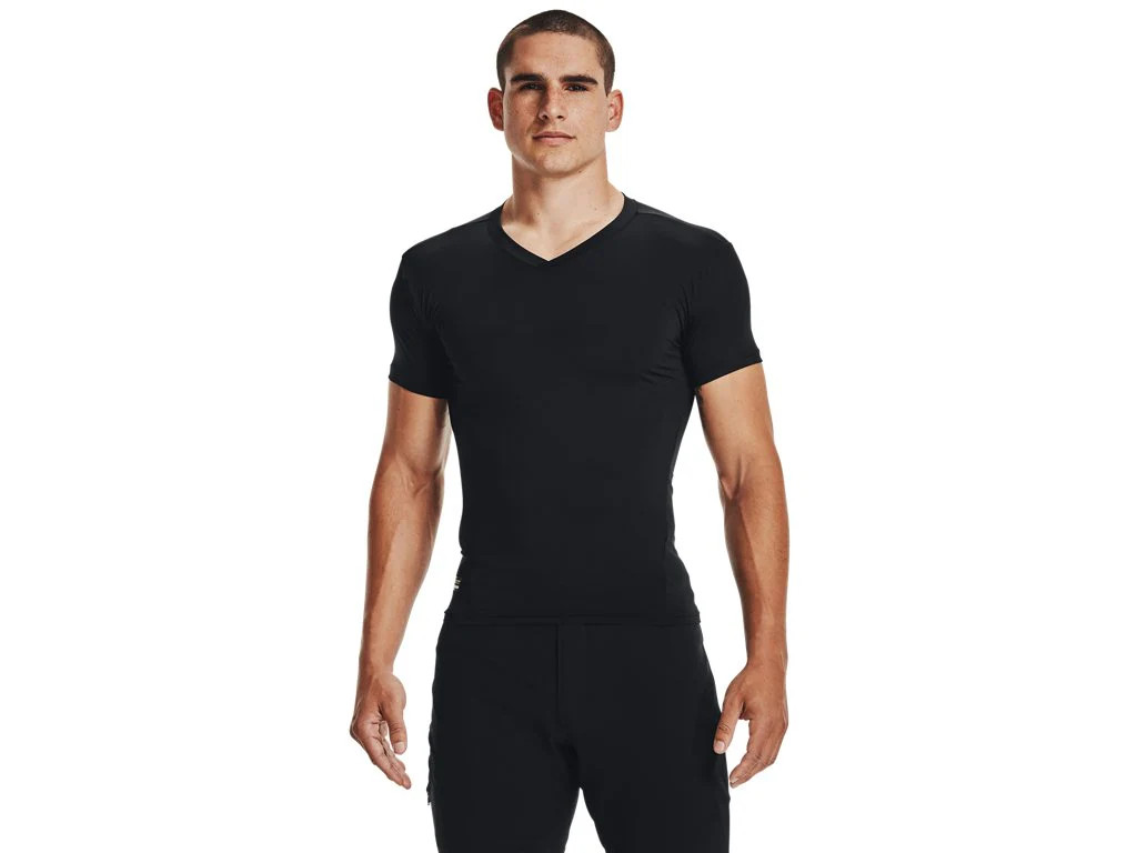 Under Armour Men's Tactical HeatGear Compression V-Neck T-Shirt - Sweat Wicking gallery