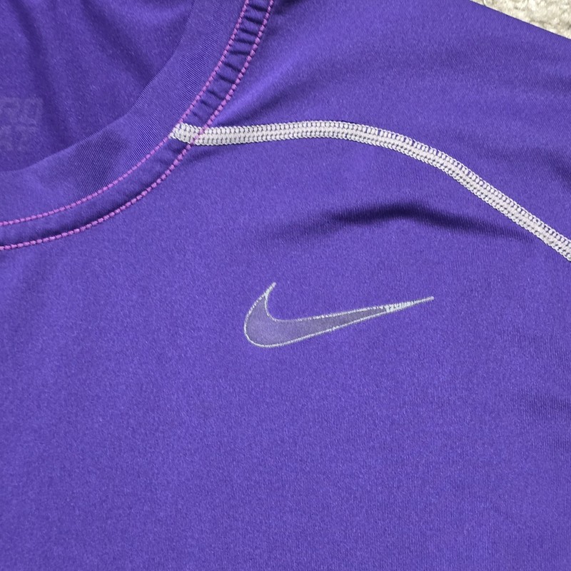 Nike Pro Combat Dri Fit Compression Shirt Mens L Short Sleeve Athletic Purple gallery