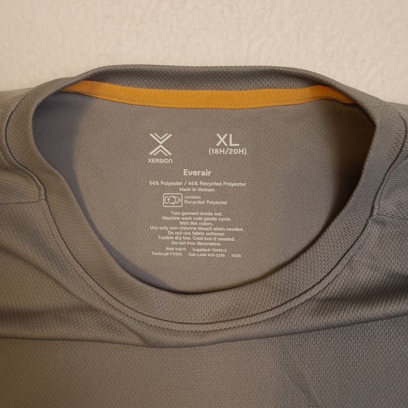 Mens XL Xersion Everair Gray Long Sleeve Athletic Gym Shirt Beast Status gallery