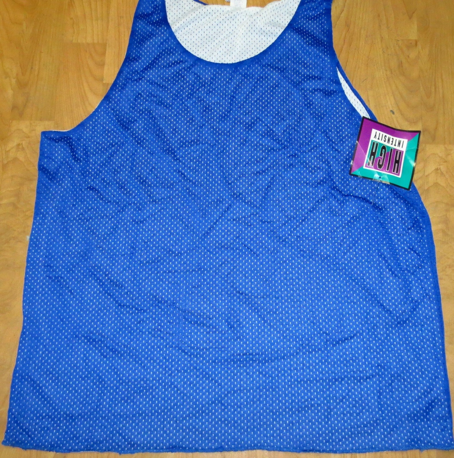Men Tank Top Reversible Large 5 Pc 3 Color 100 % Nylon Royal/White Red/Navy gallery