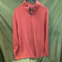 Timberland Men’s Red Long Sleeve 1/4 Zip Mock Neck Fleece Pullover Size L