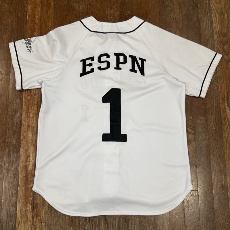 ESPN Baseball Tonight Baseball Jersey White Men’s Size Large gallery