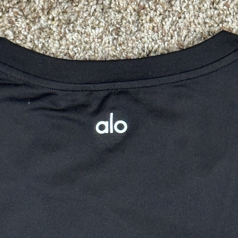 Alo Conquer Reform Crewneck Short Sleeve Shirt Men’s Large Black gallery
