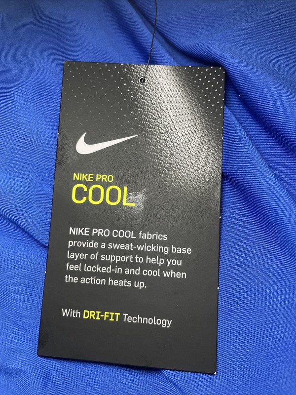 Nike PRO Cool Fitted Crossfit Gym Shirt Royal Blue Mens Size XL NEW Fast Ship gallery