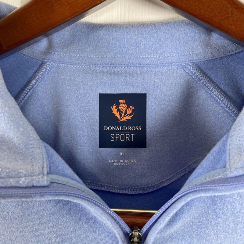 Donald Ross Sport 1/4 Zip Pullover Heather Blue Louie Golf Stretch Mens XL gallery