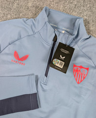 Castore Sevilla Pro Players 1/4 Zip Training Top Mens Medium Coronet Blue NWT