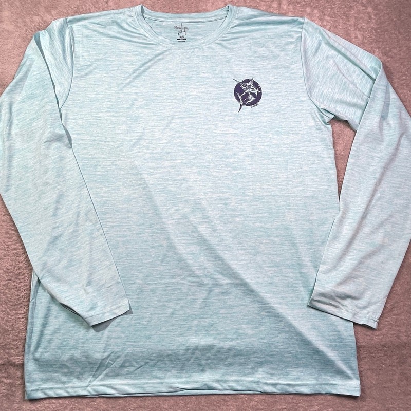 Sea Life Curacao Dri-Fit Marlin Fishing Long Sleeve Men's Shirt 2XL Green gallery