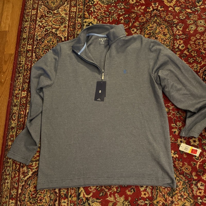 IZOD LONG SLEEVE 1/4 ZIP MEDIEVAL BLUE MENS MD PERFORMANCE COMFORT NWT SHIRT gallery