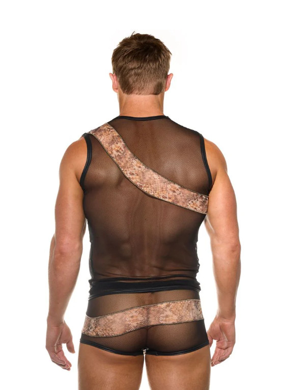 Gregg Homme Tank Top COBRA Muscle Shirt Stretch See-Through in Black 201022 GT2 gallery