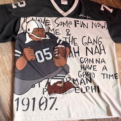 VINTAGE FUBU PLATINUM FAT ALBERT FOOTBALL SPORT JERSEY SHIRT SIZE XXL