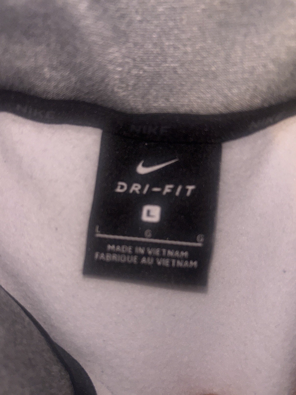 Nike Pro Dri-FIT Pullover Mens L Gray Half Zip Athletic Training Running Top gallery