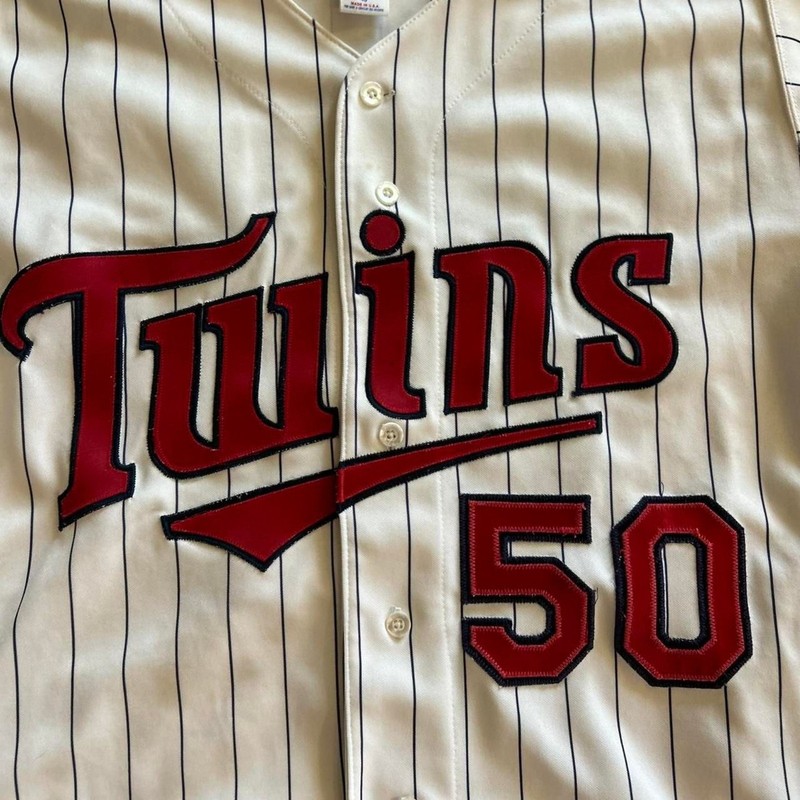 Vintage 90s Russell Athletic Minnesota Twins Baseball Jersey Diamond Pinstripe gallery