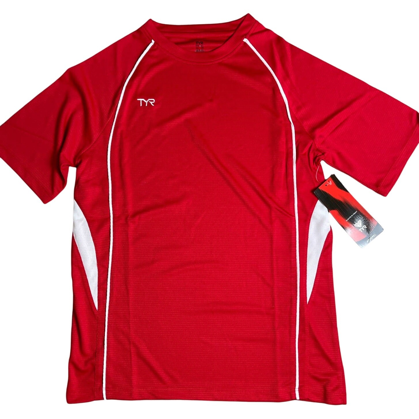 TYR Mens Alliance Tech Tee Tshirt - Textured Red - Size Small - $34 gallery
