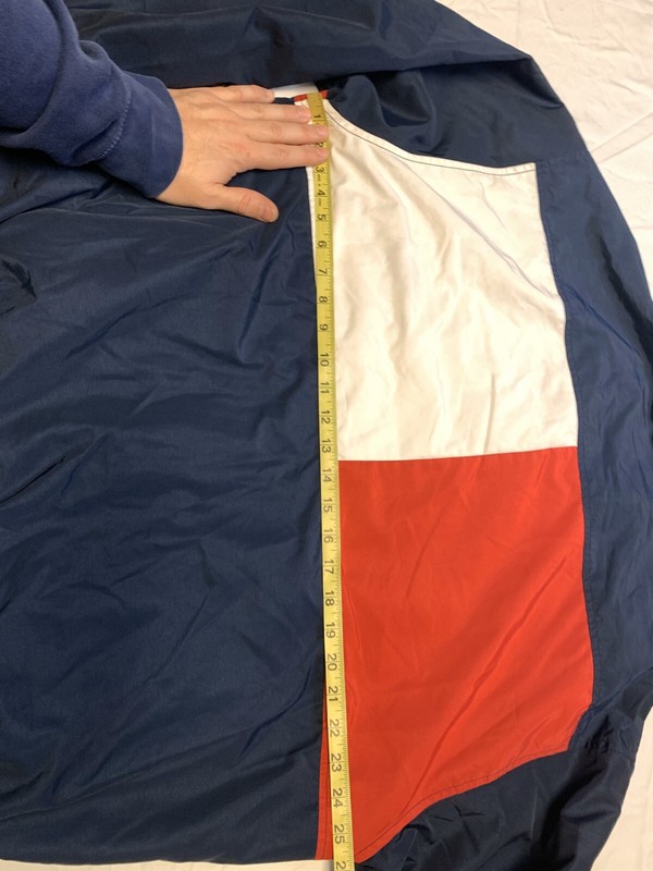 Tommy Hilfiger Golf Track Jacket Colorblock Flag Zip Large Red Blue White gallery