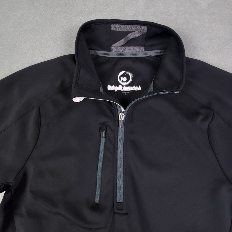 Zero Restriction Z500 1/4 Zip Golf Pullover Men M Black Performance Tour Series gallery