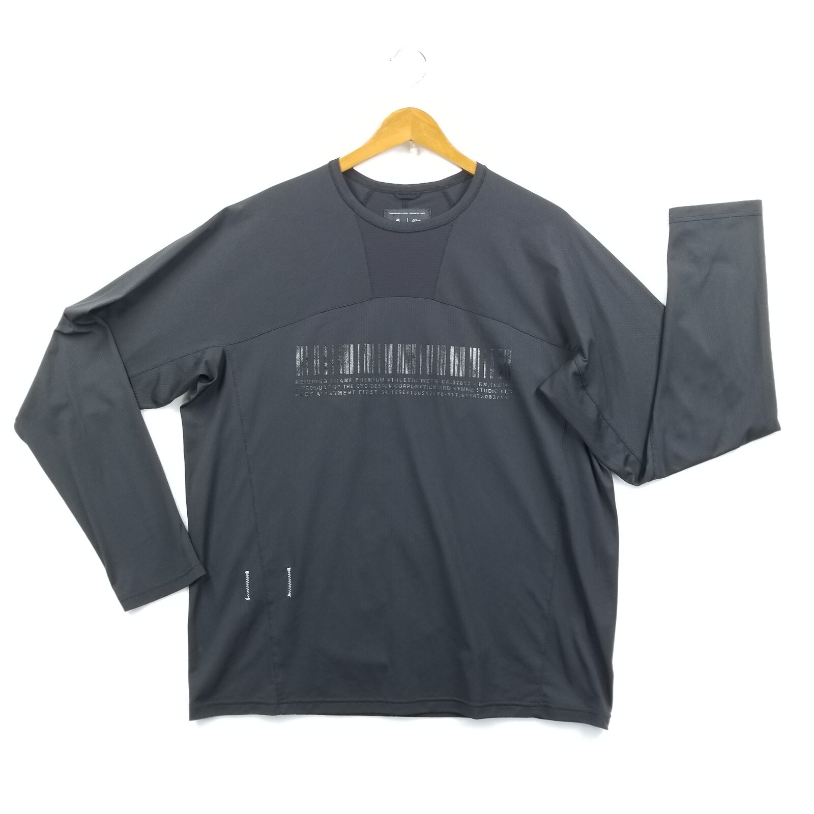 Reigning Champ Shirt Men L Black Jide Osifeso Barcode Jersey Weeping Eye gallery