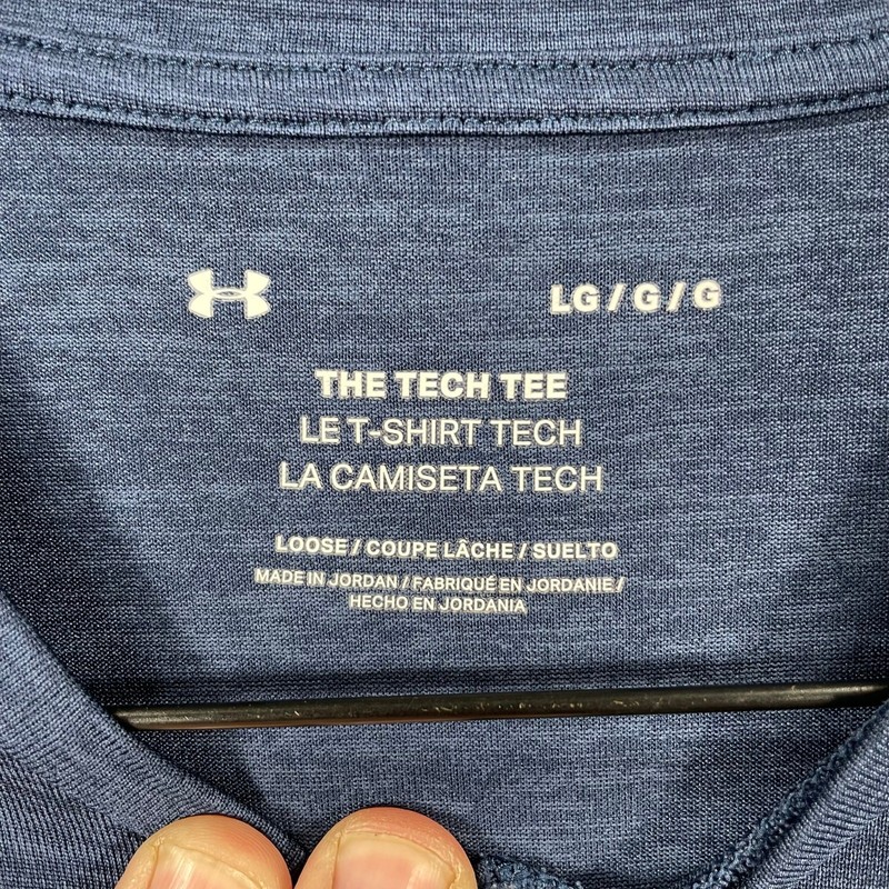 Under Armour The Tech Tee Shirt Men's Large Blue Performance SS Casual Active gallery