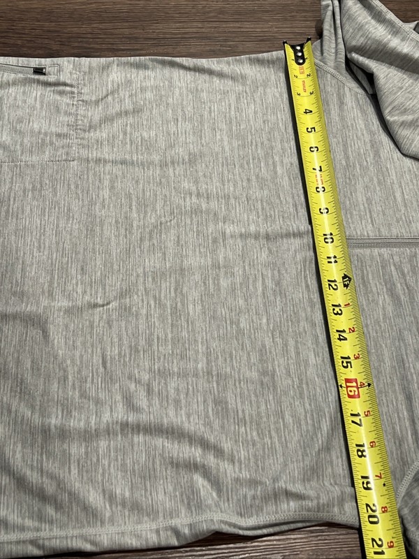 Vuori Performance Half Zip 2.0 Pullover Shirt Light Heather Grey Mens Size M ? gallery