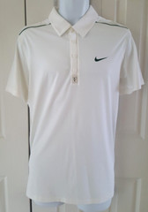 Nike Roger Federer “RF” Tennis Polo Shirt L,. White.,