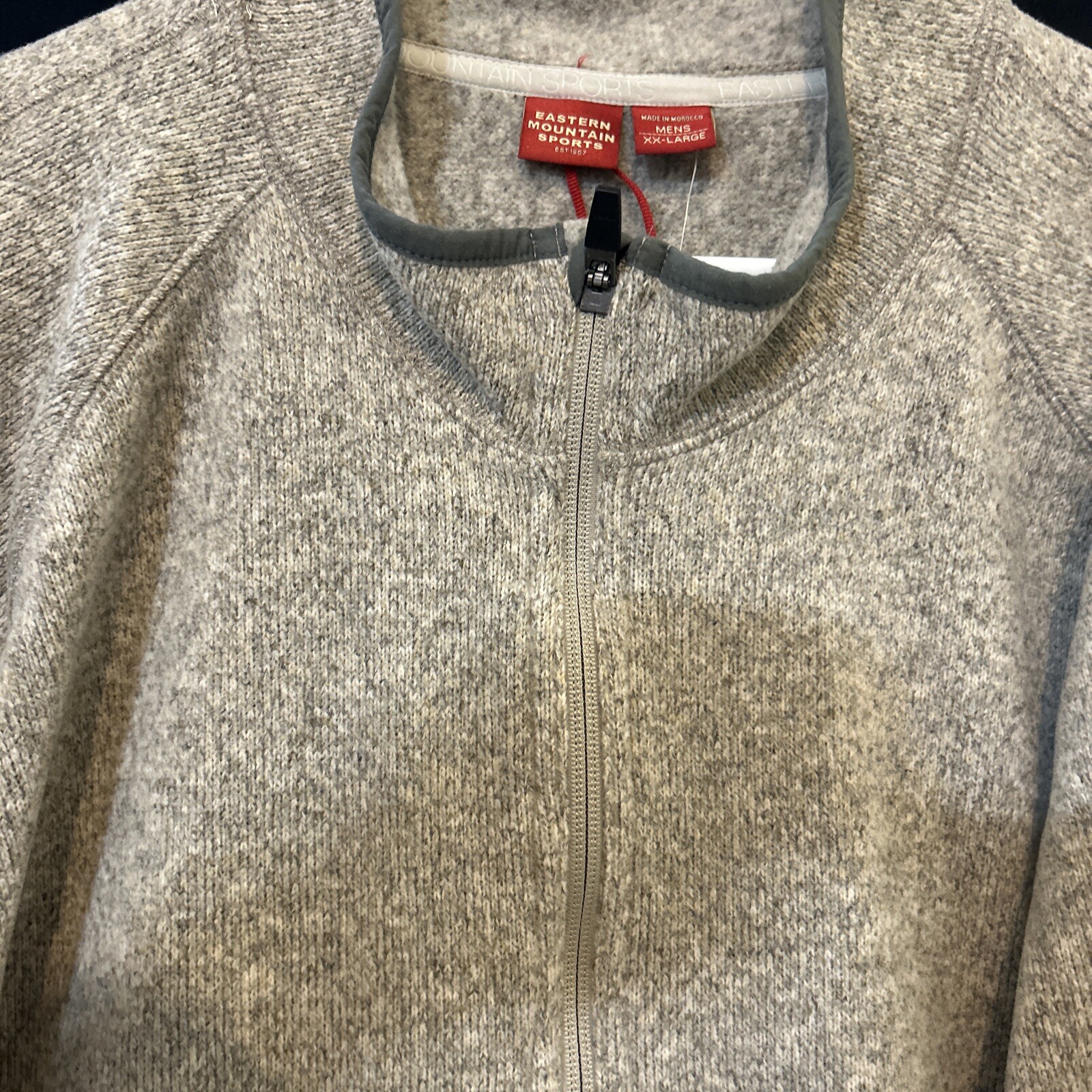 NWT Eastern Mountain Mens XXL Sports Fleece Lined Rugby 1/4 Zip Beige/grey gallery