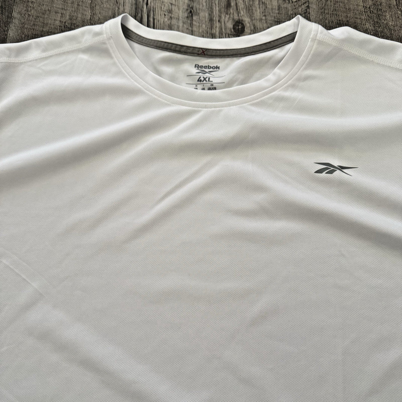 Reebok Speedwick Solid Performance T-Shirt Mens 4XL White Wicking Crewneck NEW gallery
