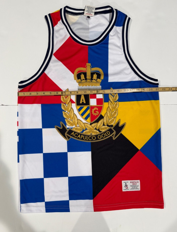 Acapulco Gold Logo Crest Nautical Flags Tank Jersey Shorts Set Men Size LARGE gallery