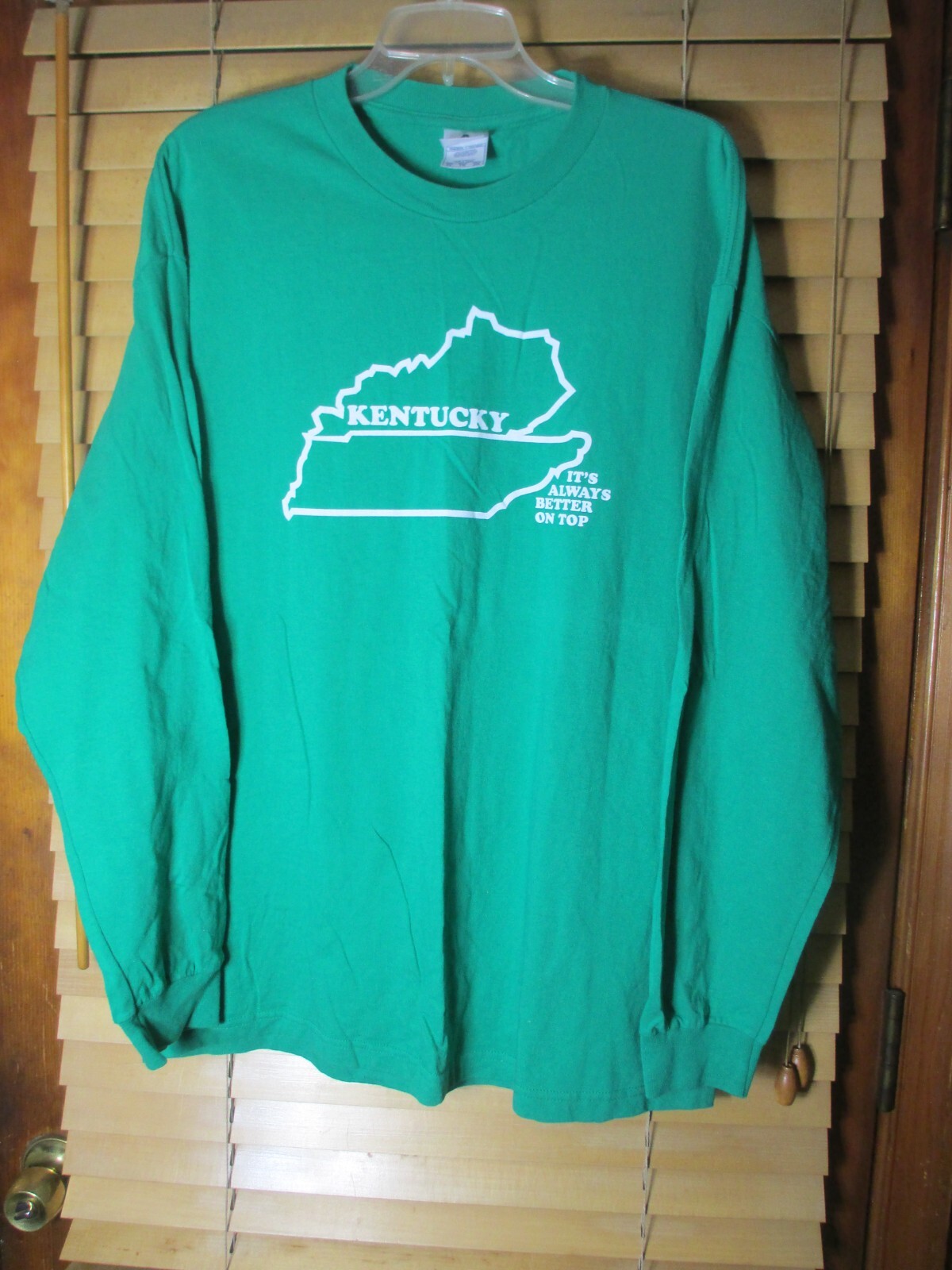 Alstyle Men's XL Green Pullover Long Sleeve Shirt Kentucky Humor Graphic NEW gallery