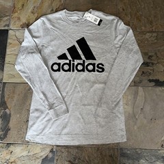 NWT Men’s Small Adidas Heather Gray Long Sleeve Amplifier Tee Shirt New