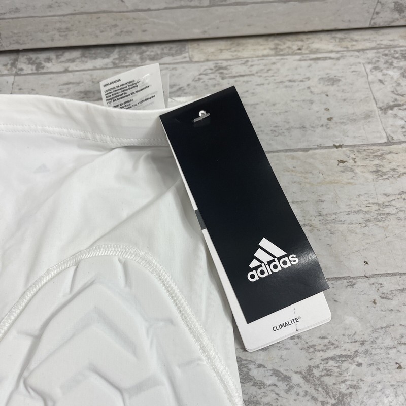 NWT Adidas Techfit Men's Padded Compression Arm Elbow Sleeve White Set Of 2 -LT gallery