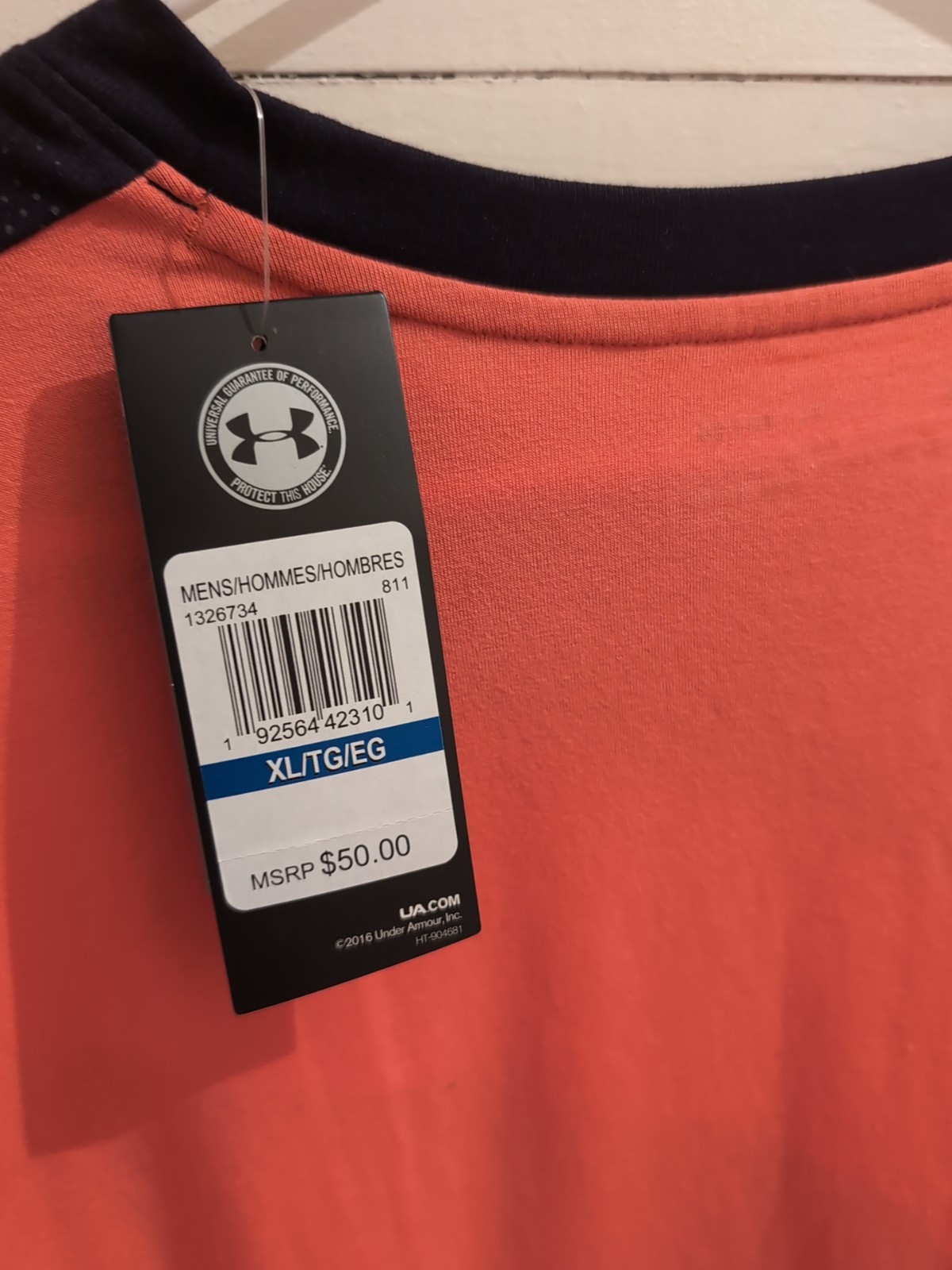 Under Armour Black And Coral Men's Tee gallery
