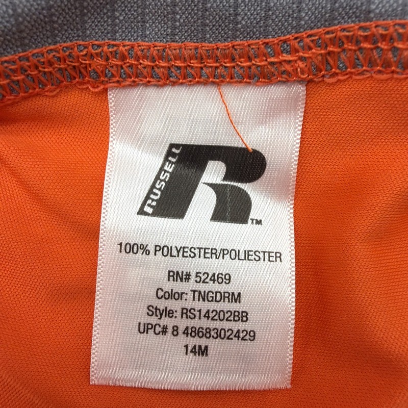 Russell Training Fit Dri-Power 360 T-shirt Men 5XL Orange & Gray Logo.#47854 gallery