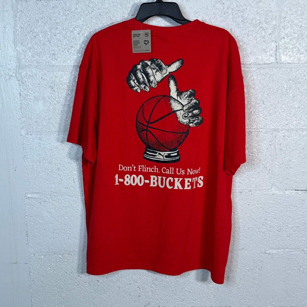 Puma Men's 1-800-Buckets Graphic T-Shirt - for All Time Red XL $45