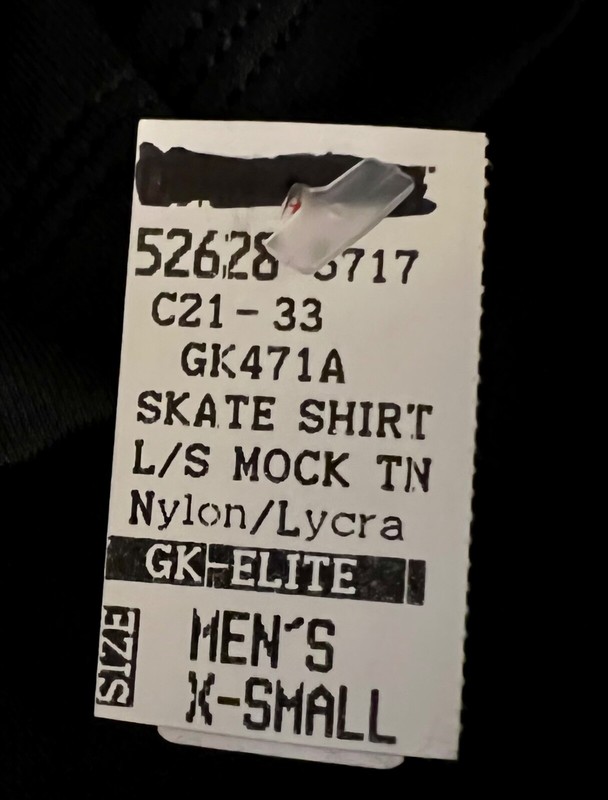 GK MENS X-SMALL BLACK NYLON VELVET CREW DANCE SKATE PERFORMANCE SHIRT Sz AXS gallery