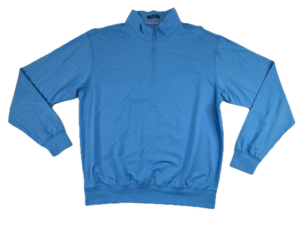 Turtleson 1/4 Zip Pullover Blue Men’s Large Long Sleeve Performance Golf