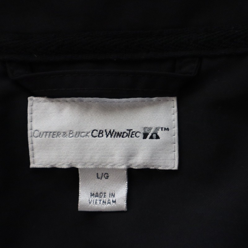 Cutter & Buck Pullover Mens Large WindTec Golf V-Neck Black Long Sleeve Dunbar gallery