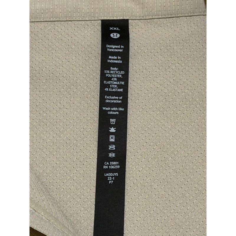 Lululemon Airing Easy Half Zip Pullover Tan Beige XXL LM3DJYS gallery