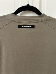 Alphalete Men’s Fitted T Shirt Size Medium Khaki Olive Army Green Beige