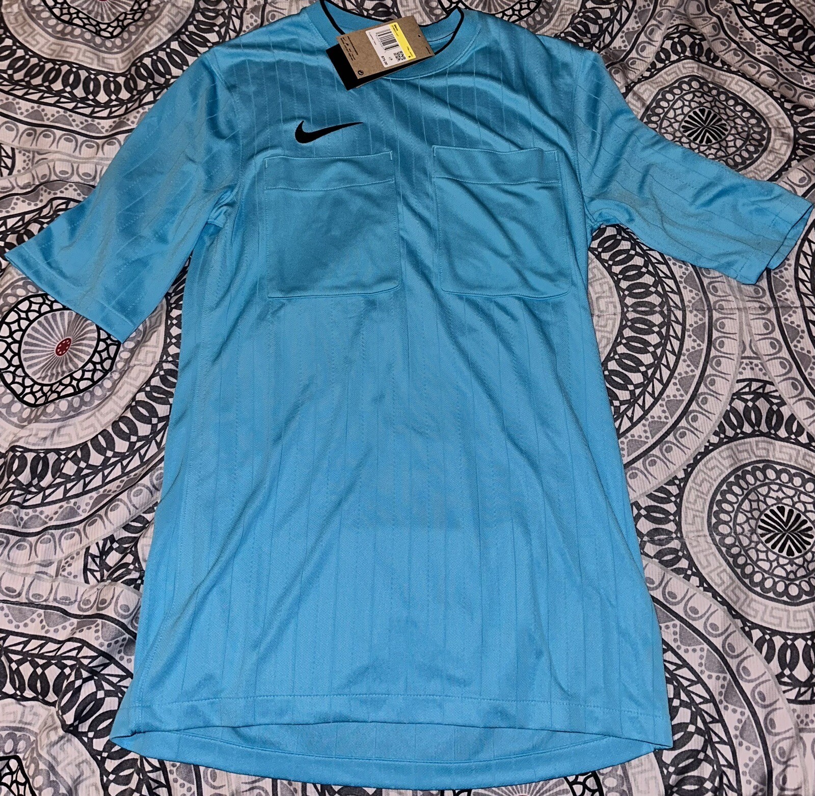 Mens Nike Dri Fit Soccer Blue Pocket Referee Shirt Jersey DH8024-447 Size Small gallery