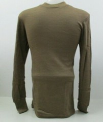 Bill Rodgers Men’s thermal Crew Neck Long Sleeve Shirt Brown (Small)