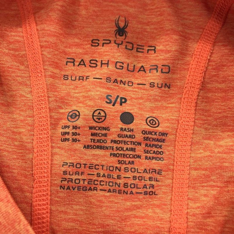 Spyder Rash Guard Shirt Mens Small Orange UPF 30+ Quick Dry Surf Swim S923154 gallery