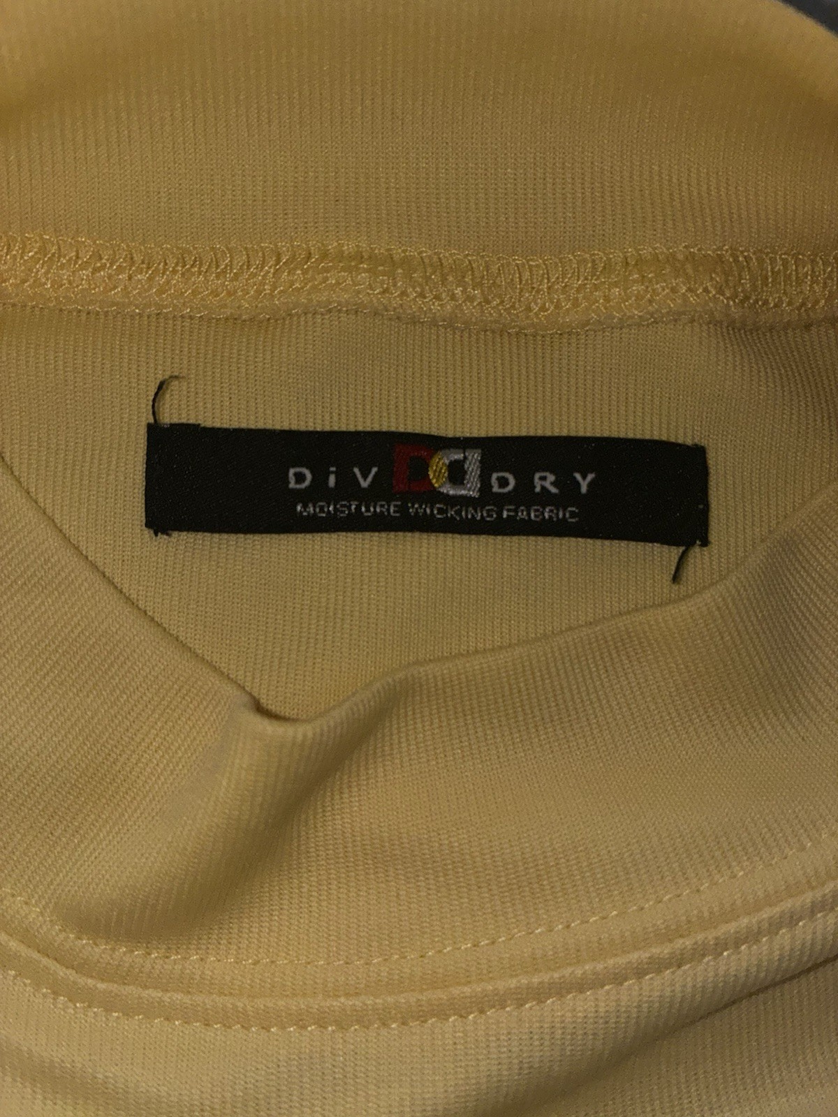Div Dry Men’s Yellow Crewneck Medium Moisture Wicking Short Sleeve Cedar Creek gallery