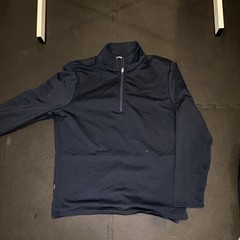 Cuts Men’s Navy 1/4 Zip Mock Neck Long Sleeve Athletic Top L