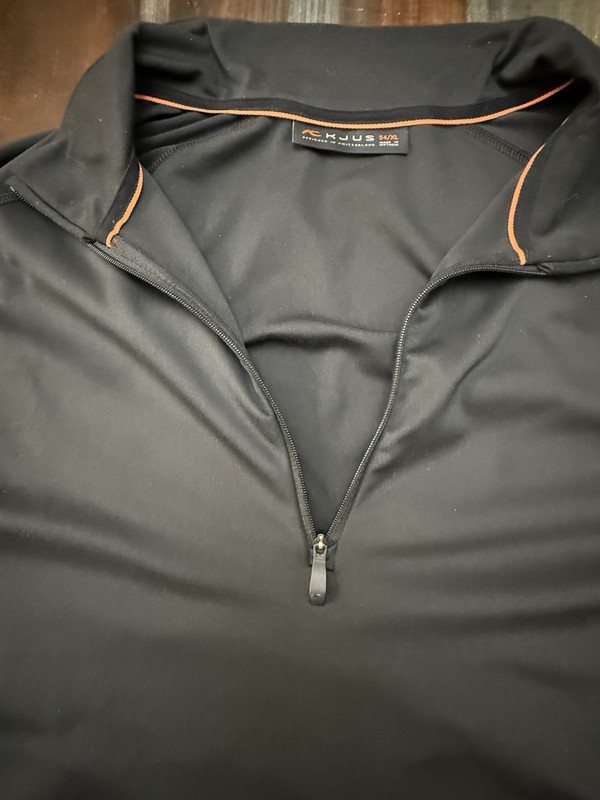 Kjus Pullover Mens 54 XL Black Long Sleeve 1/4 Zip Mock Neck Golf Preppy Hike gallery