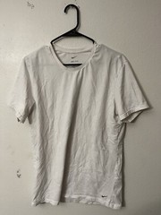 Nike Tee Dri Fit Solid Dri-fit T-shirt Mens White Sz Large